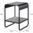 Modern Concrete Grey & Black End Table With Extra Compartments Sleek And For Space Saving