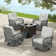 Tucci Premium All-Weather Wicker 4 - Person Patio Conversation Sets with Cushions