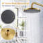 Robinet de douche mural à deux fonctions avec passe-partout noir mat-129577858