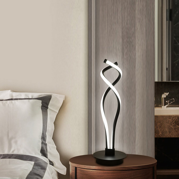 Orren Ellis Merrik Modern Creative LED Table Lamp Stylish Spiral