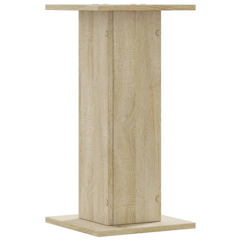  Support pour haut-parleur 2 pièces en bois d'ingénierie 11,8 x 11,8 x 23,6 po Sonoma Oak, Naturel