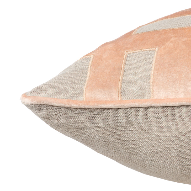 Nikki Chu x Jaipur Living Cosmic Square Linen Pillow Cover & Insert, 100% Polyester, White/Black