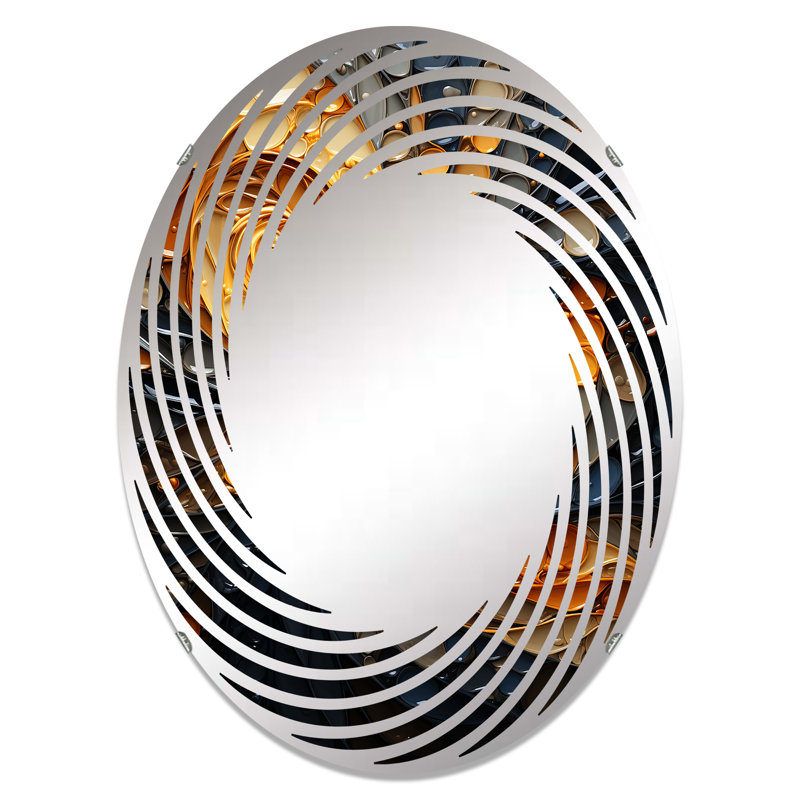 Spiral Tangle - Miroir mural spirale ovale, L 20 po x H 30 po