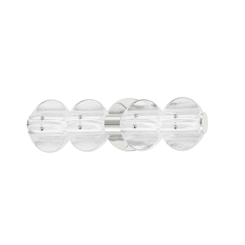 Éclairage pour salle de bain 6 lumières DEL Lindley, Nickel poli, 4