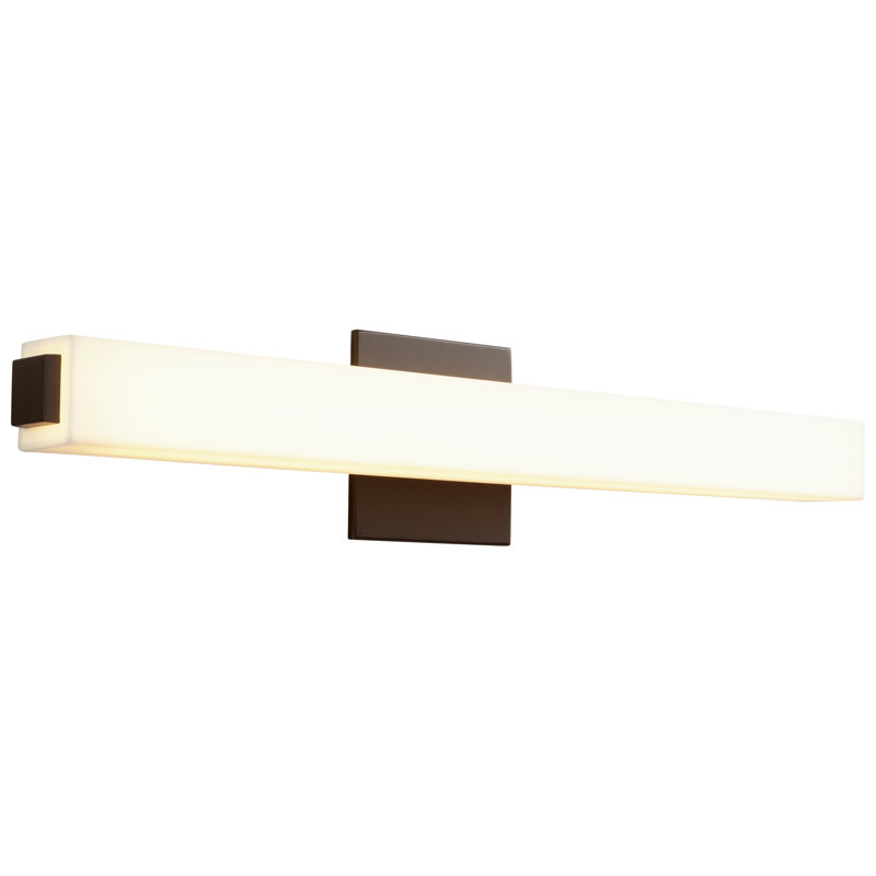 Barre d'éclairage de salle de bain 1 lumière DEL Adelphi, Bronze huilé