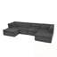 Canapé modulaire en U avec accoudoirs en forme de vague et repose-pieds mobile-79912168