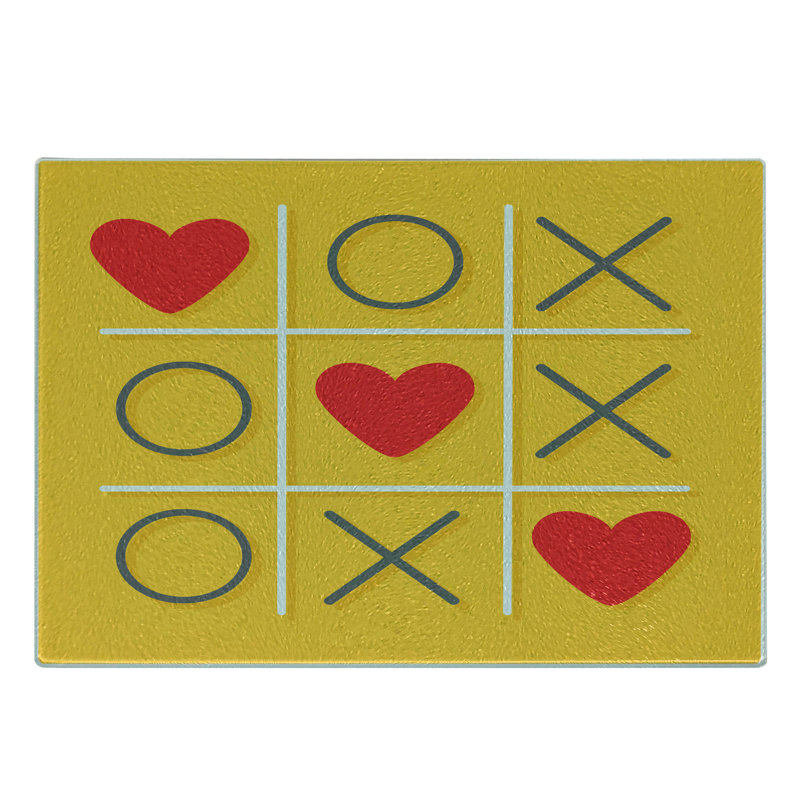 Planche à découper en verre trempé Ambesonne Love