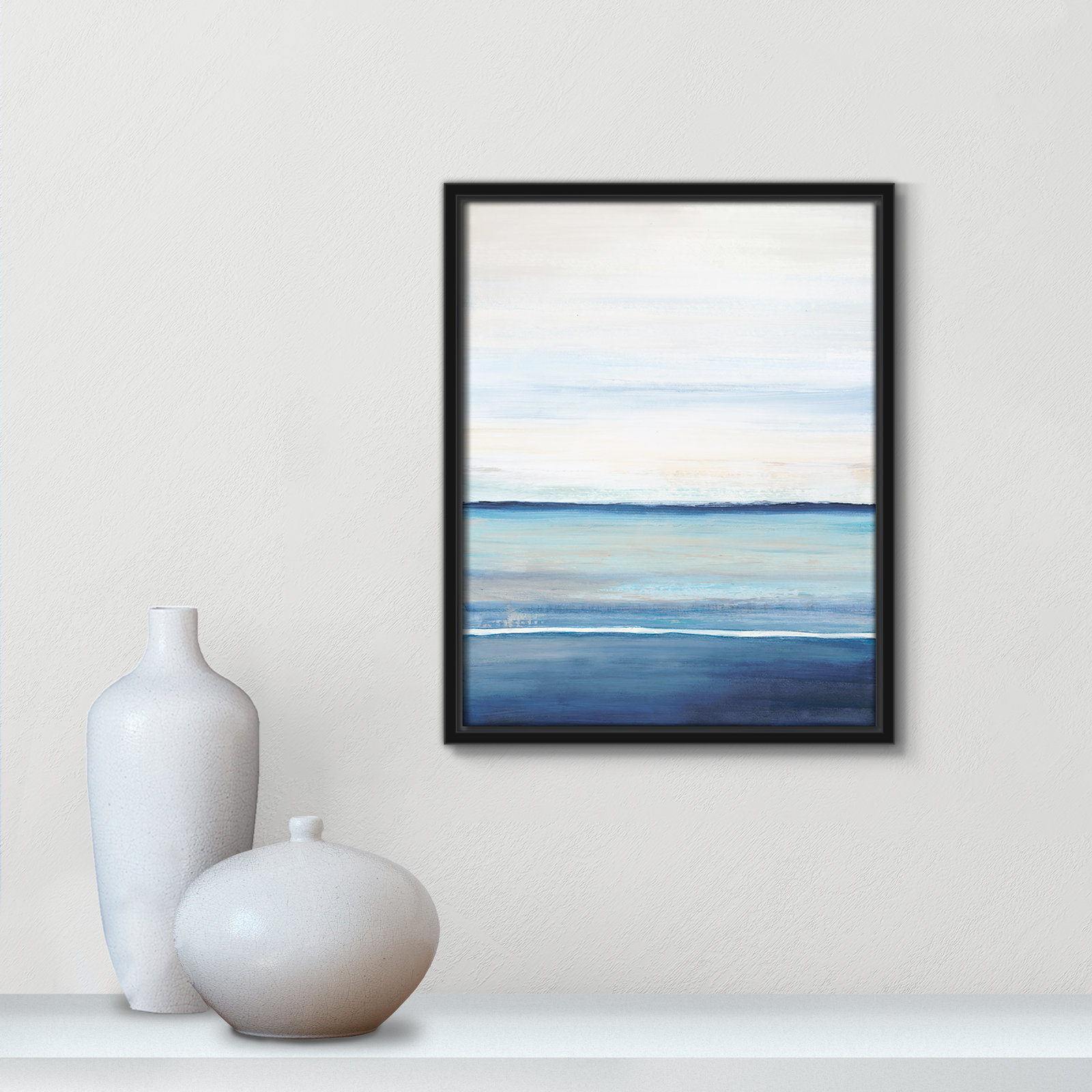 Distant Whispers by Filippo Ioco - Painting Print, Black Framed Canvas, 15.5" H x 12.5" W x 2" D