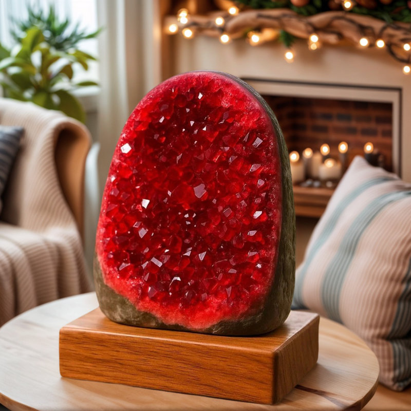 Red Helen Cave ， 500-600G ， Décoration, ornements pour la maison, cadeaux des Fêtes, cadeaux de la Saint-Valentin