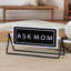 Signe en métal «ASK MOM»