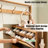 Shoe Cabinet With 3 Rattan Flip Drawers