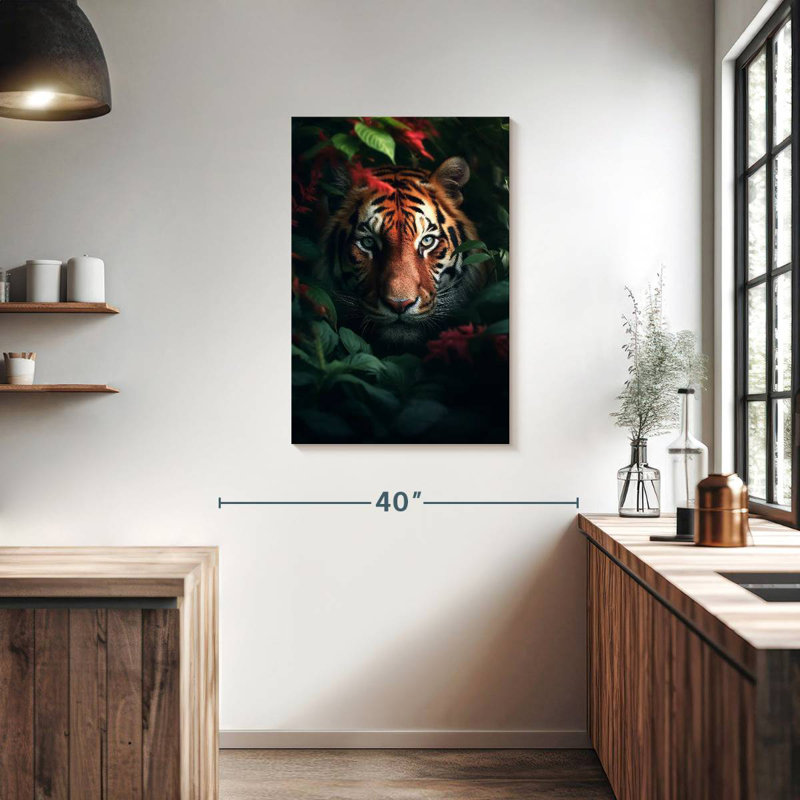 Brampt Tiger Flowers I, 36" H x 24" W