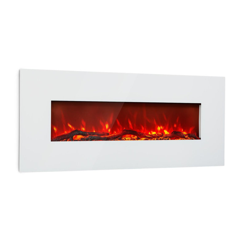 Lausanne Klarstein 128cm W Electric Fireplace, White