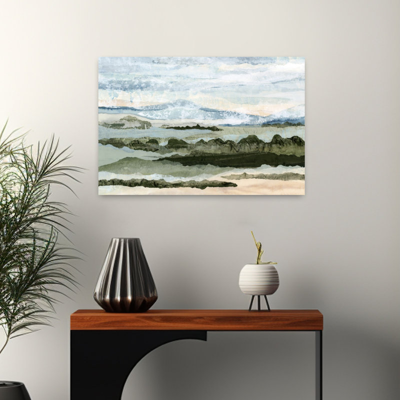 Contemporary Art Abstract Modern Landscape Mountain Wall Art by Lara Eckerman - Wrapped Canvas Print, 40.64 cm H x 60.96 cm W