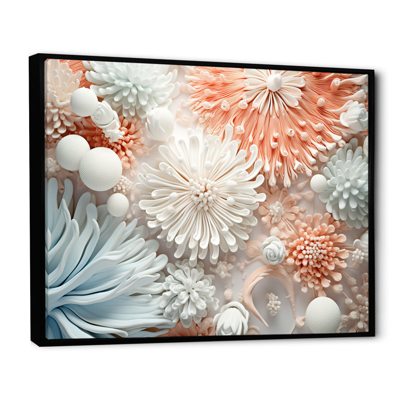 «Colorful Coral Reef Heaven IV», art mural grand corail sous l'eau, H 24 po x l 32 po x P 1 po, Cadre flottant noir