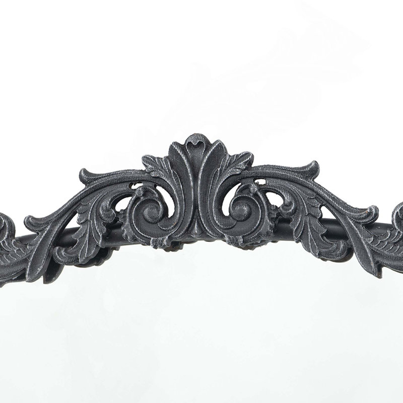 Full Length Arched Mirror With Metal Frame For Hanging Or Leaning, Brightens Room And Enhances Ambiance With Durable Protection