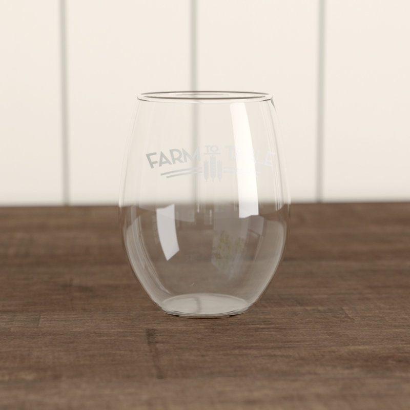 Aaina 21oz. Stemless Wine Glass Set