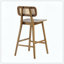 Ensemble de tabourets de bar d'intérieur en bois avec finition noyer idéal pour un usage quotidien à la maison-1227119902