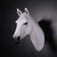 Statue tête de cheval blanche