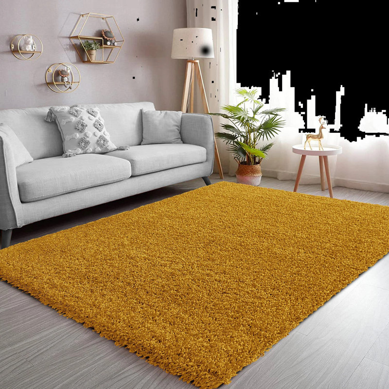 Solid Colour Shag Area Rug, Rectangle 120 x 170 cm