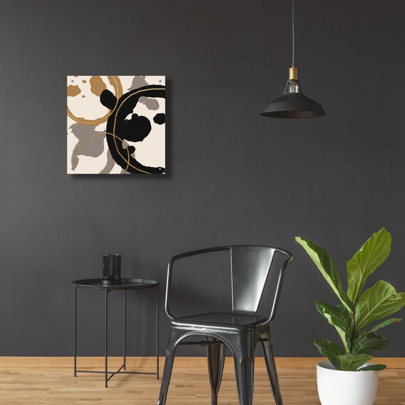  «Coffee Stained 1» par Alonzo Saunders, art mural en verre acrylique, 24 po x 24 po