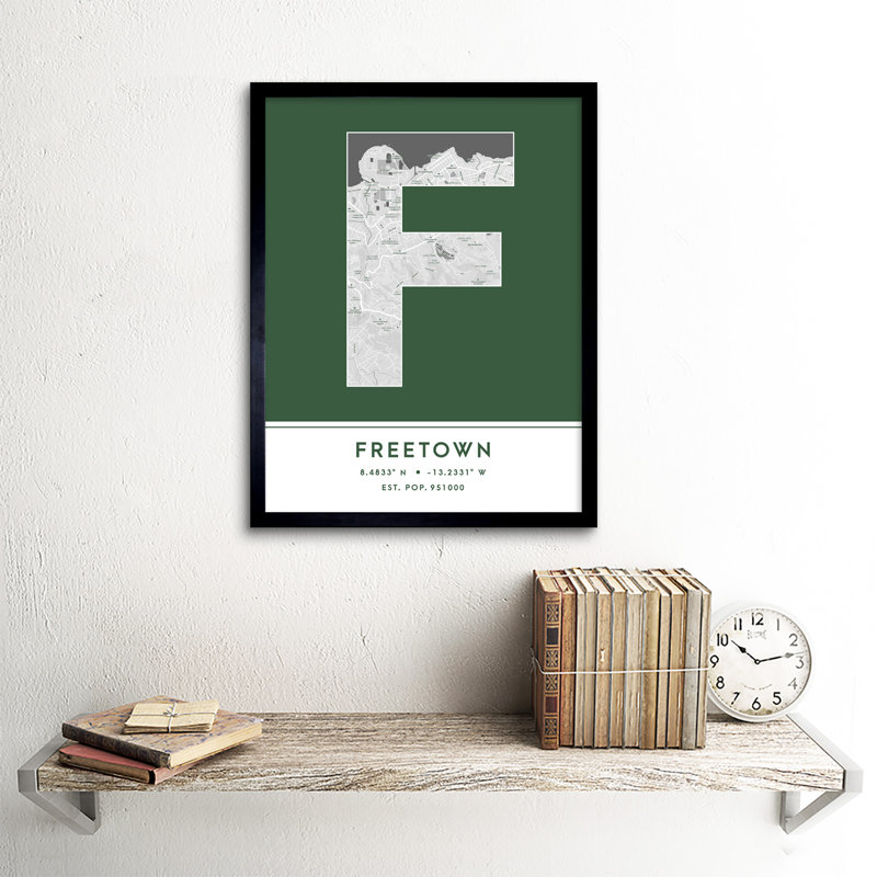 Freetown Sierra Leone City - Single Picture Frame Typography