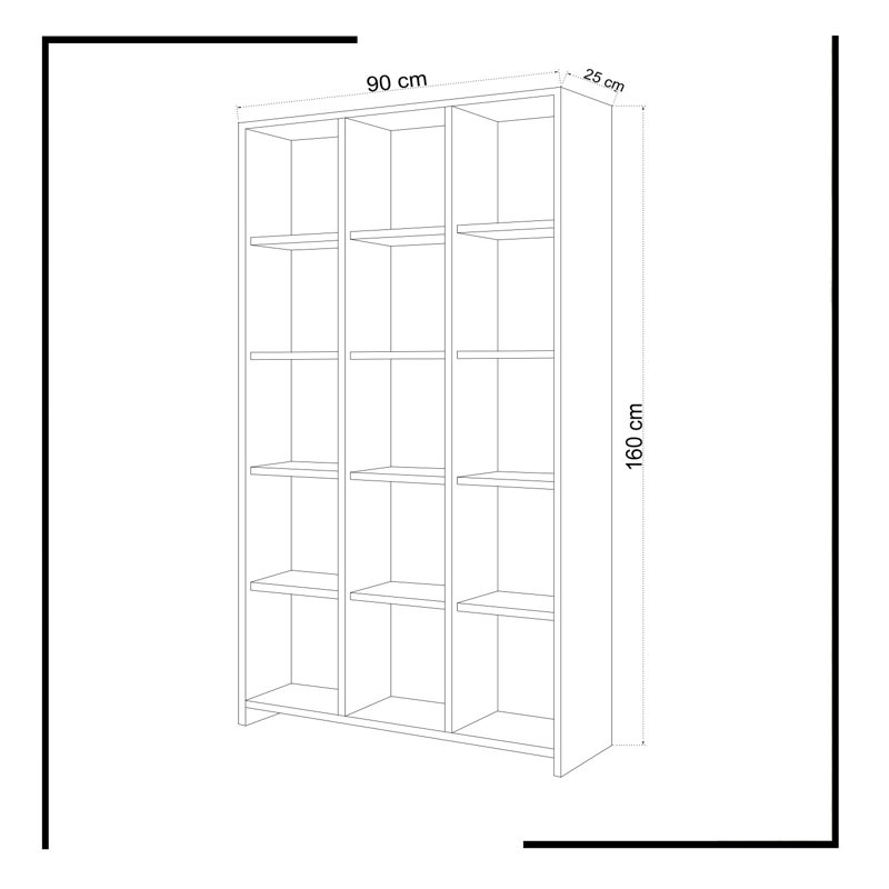 Bibliothèque moderne blanche, 5 tablettes, 35,4 x 63,0 x 9,8 pouces | 100% panneau de particules enduit de mélamine, épaisseur: 0,7 pouce | Conception murale, parfaite pour le bureau à domicile et le salon, solution de rangement élégante et fonctionnelle