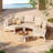 Curved Outdoor Sectional Sofa-735160195-735160193