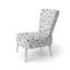 Chaise rembourrée moderne - chaise noire et blanche-461071166