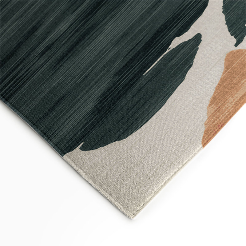 Watercolor Gray Indoor and Outdoor Area Rug, Rectangle 9' x 12'