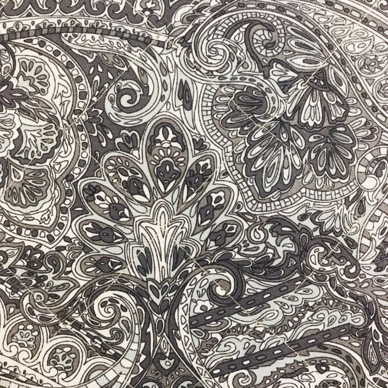 Paisley Square Throw Pillow Cover, Charcoal/Light Blue, 50.8cm x 50.8cm
