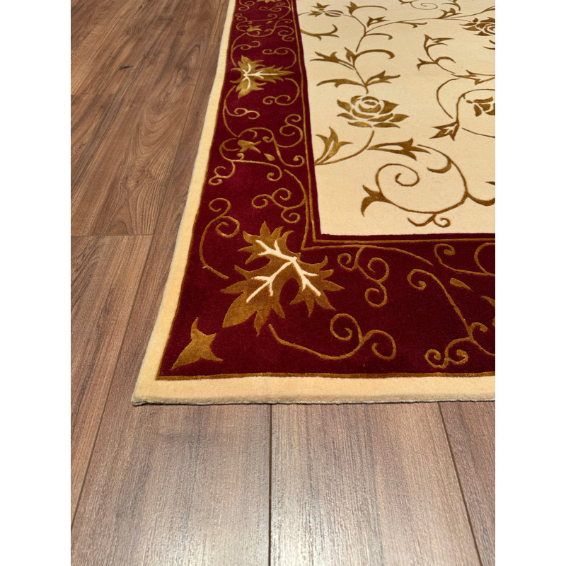 Tapis rouge en laine noué à la main Original Original