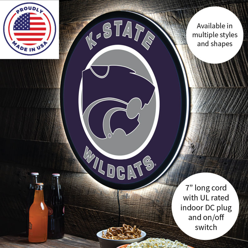 Enseigne murale 23 "NCAA Team, NCAA Kansas State