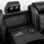 Ensemble de canapé de salon inclinable électrique en cuir 3 pièces avec lumières DEL Selyan
