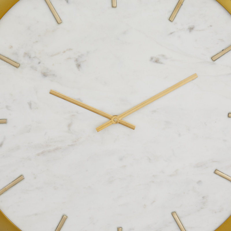Wall Clock, 18.5" H x 18.6" W x 1.6" D, White