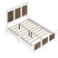 Lit plateforme en bois de style campagnard, lit plateforme moderne avec décoration autocollante en bois