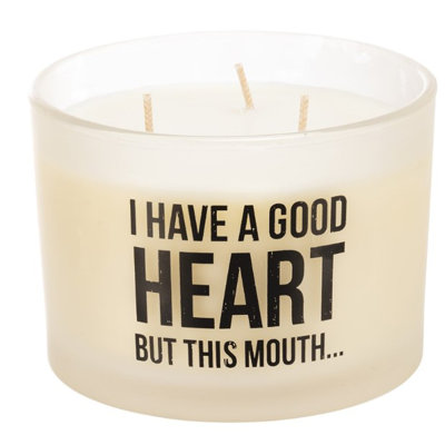 Bergamont Scented Jar Candle with Glass Holder