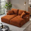 Méridienne double compressible avec porte-gobelets - aucun assemblage, causeuse moelleuse moderne pour une détente intérieure-619327786