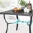 Patio 5-Piece Aluminum Dining Set with Textilene Swivel Chairs-765109609