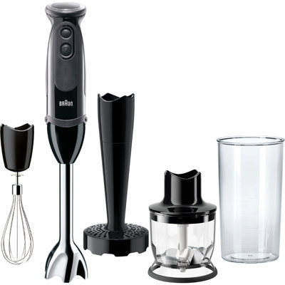 Braun Handheld Electric Immersion Blender with Whisk, Chopper, Masher & Blending Shaft