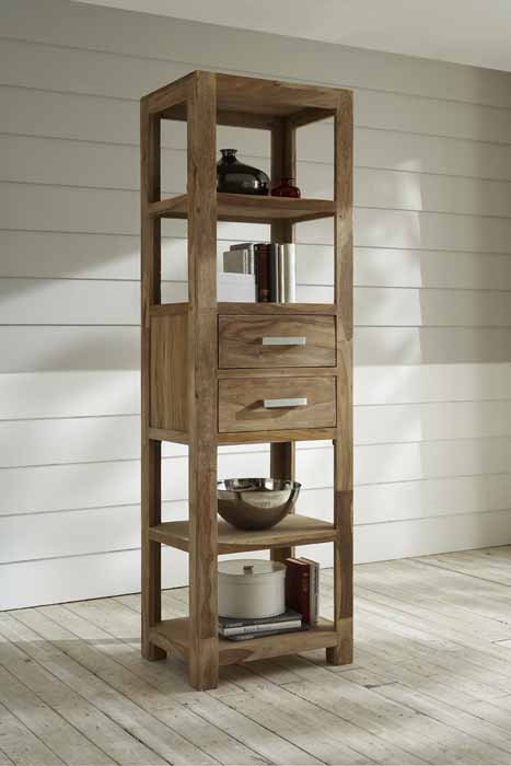 Anzuelo 200cm H x 60cm W Solid Wood Etagere Bookcase