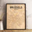Brussels City Map - No Frame Print-1611333167