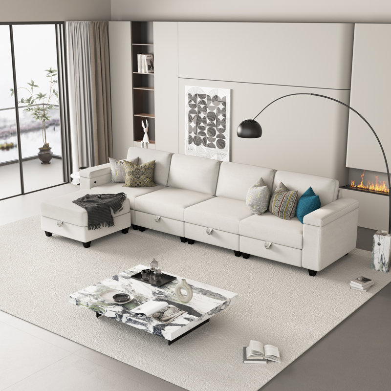 Canapé modulaire surdimensionné rembourré 5 pièces Beren