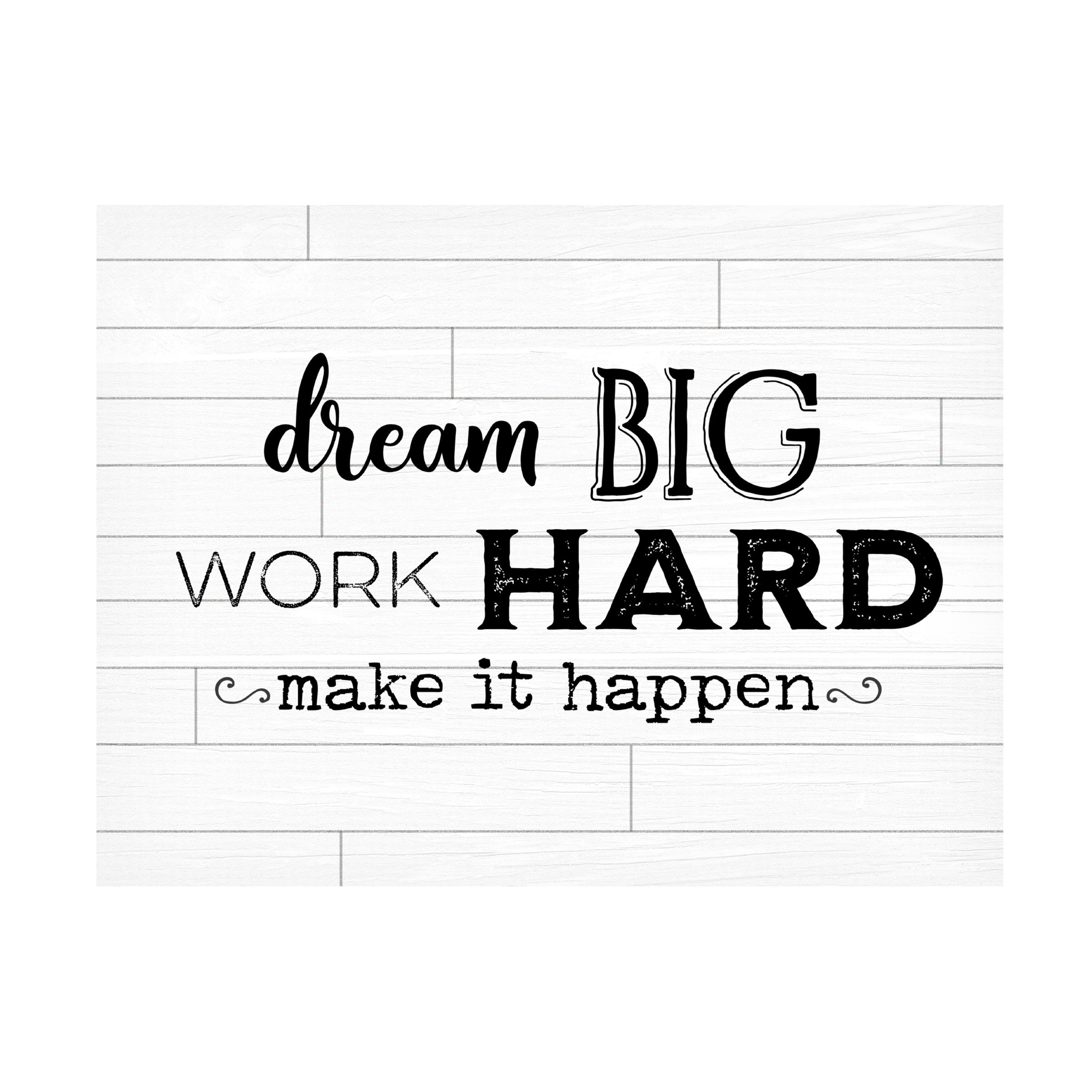 Trinx Dream Big by Marcee Duggar - Wrapped Canvas Textual Art | Wayfair