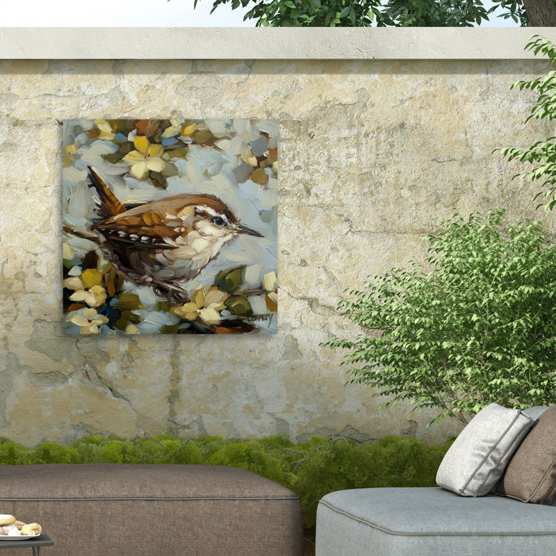 Toile d'extérieur Andrea Lavery Carolina Wren, H 24 po x l 24 po