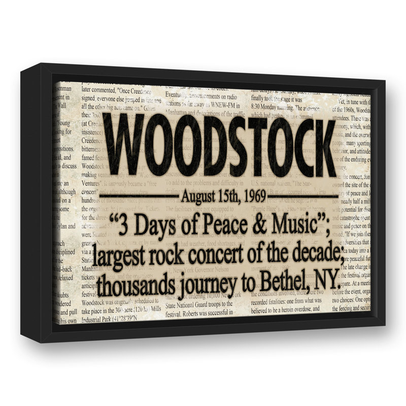 " Woodstock Headline ", 13.75" H x 17.75" W x 1.75" D