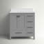 Meuble-lavabo simple 32 po avec plateau en marbre Hines-1745992851