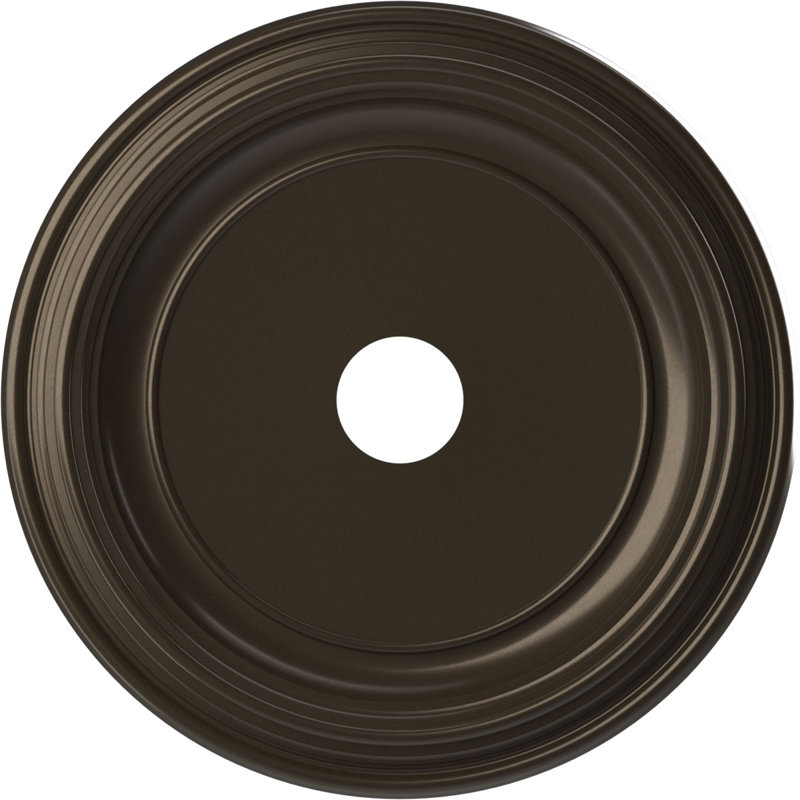Traditional Traditional Thermoformed PVC Ceiling Medallion, Metallic Dark Bronze, 22" H x 22" W x 1.5" D