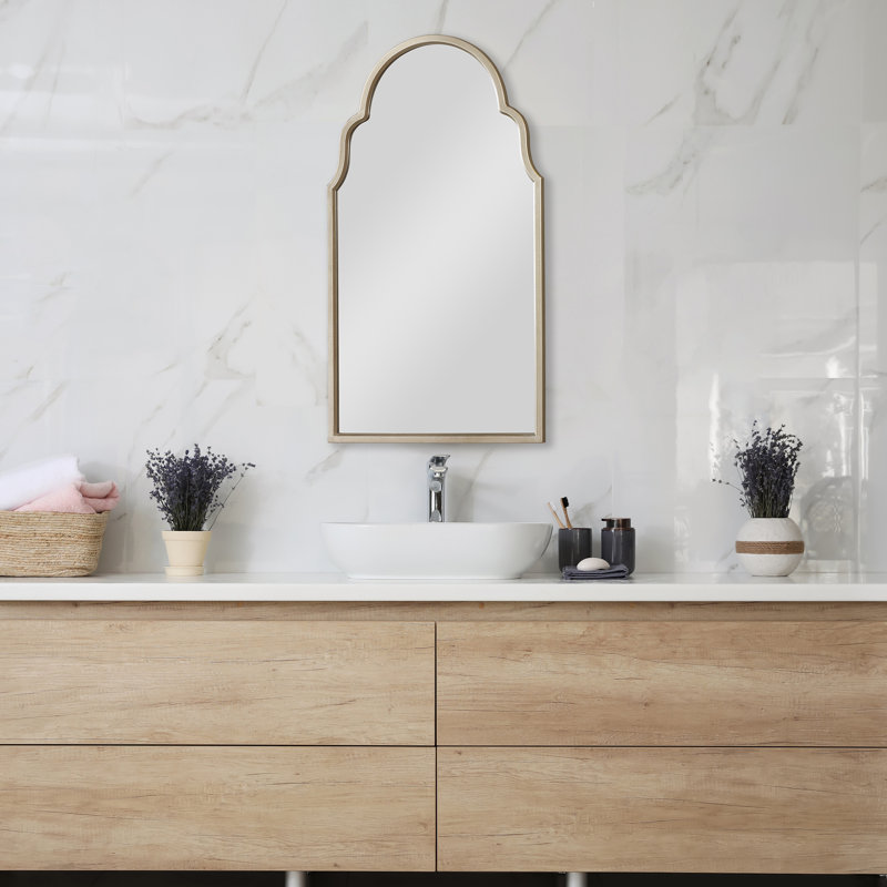 Zamora Wall Mirror, Warm Silver