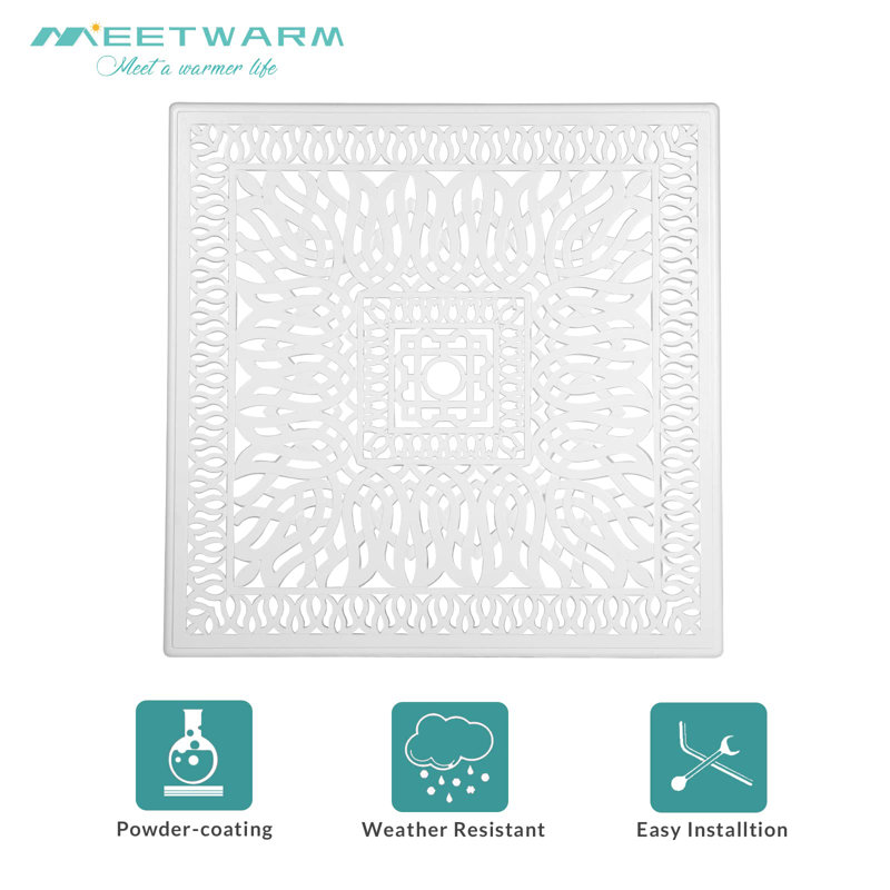 Aluminum Bistro Table, White